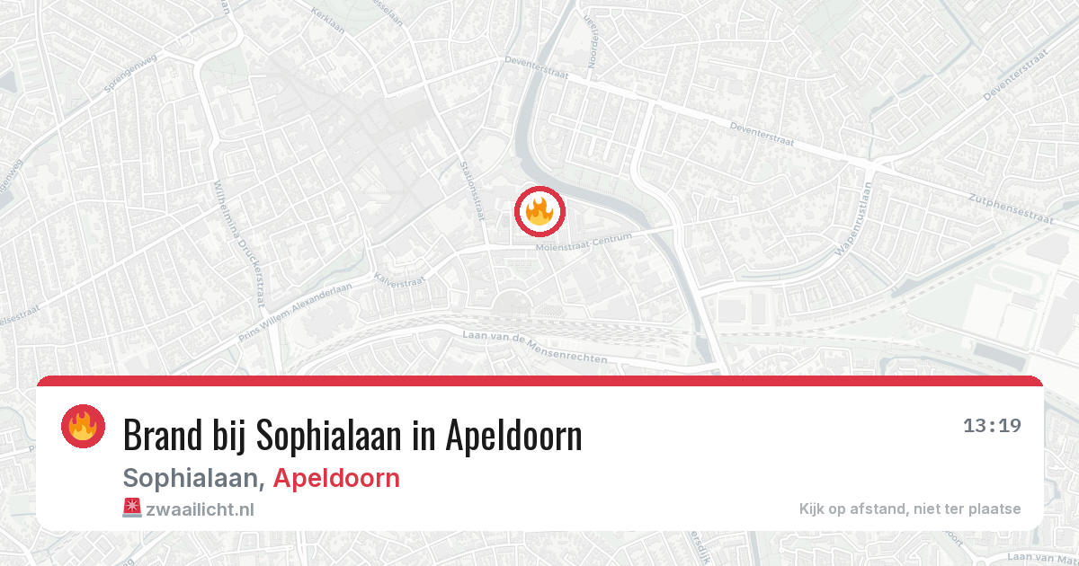 Brand bij Sophialaan in Apeldoorn — 27 jul 2026