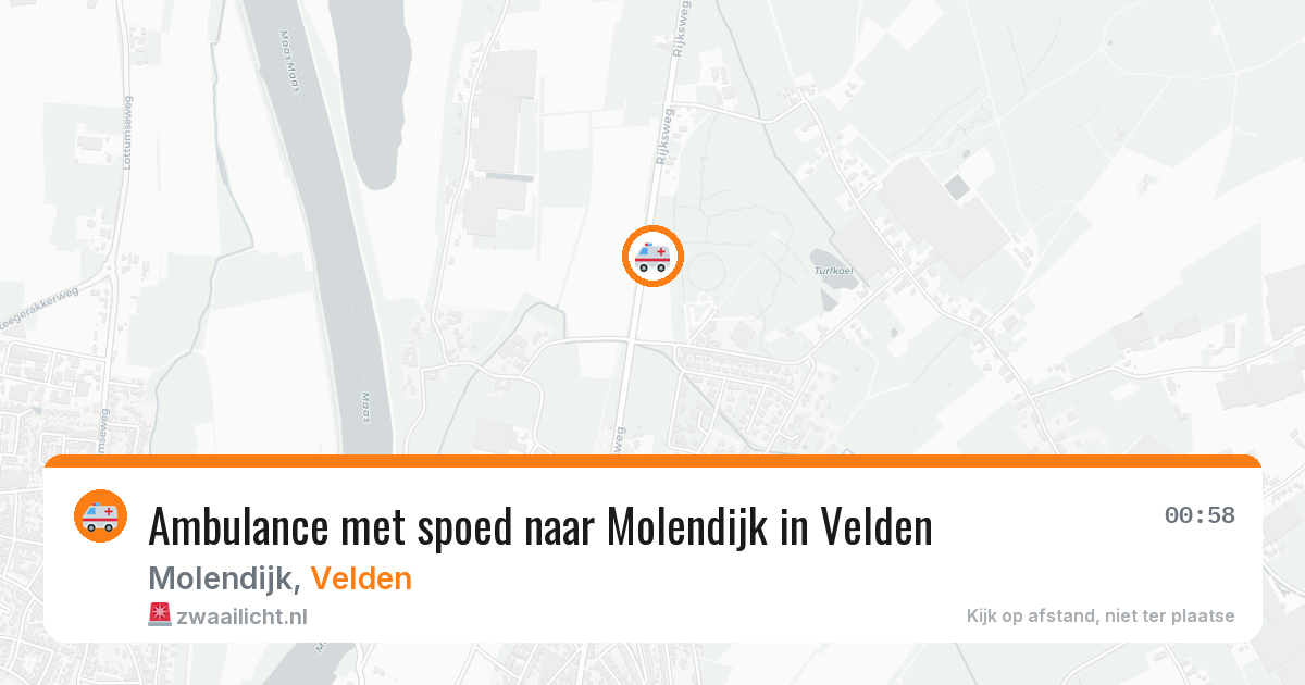 Ambulance met spoed naar Molendijk in Velden — 4 aug 2026