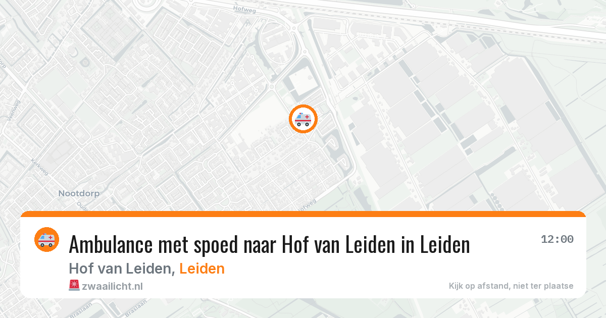 Ambulance met spoed naar Hof van Leiden in Leiden — 6 mrt 2026