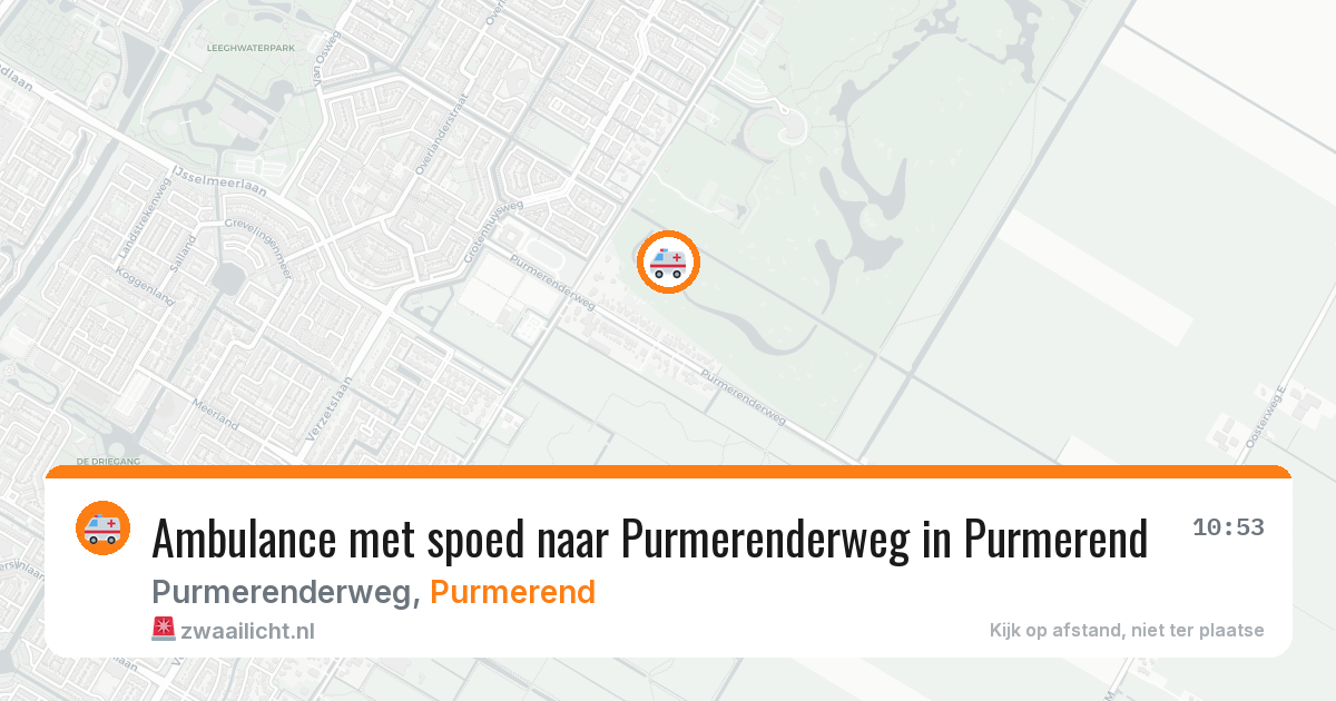Ambulance met spoed naar Purmerenderweg in Purmerend — 21 mrt 2026