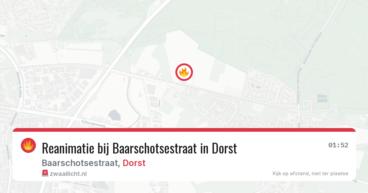 Reanimatie bij Baarschotsestraat in Dorst — 20 jun 2026