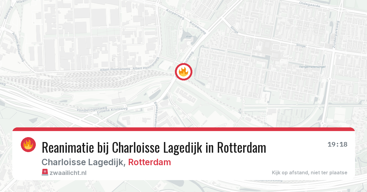 Reanimatie bij Charloisse Lagedijk in Rotterdam — 8 apr 2026