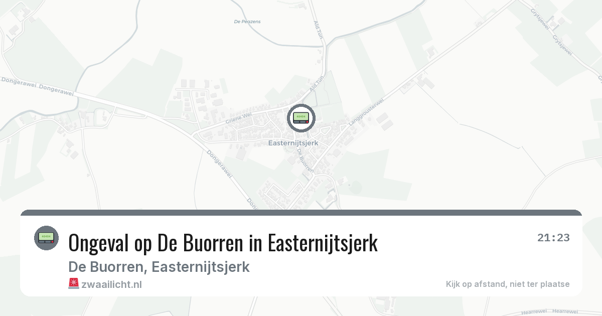 Ongeval op De Buorren in Easternijtsjerk — 4 mrt 2026