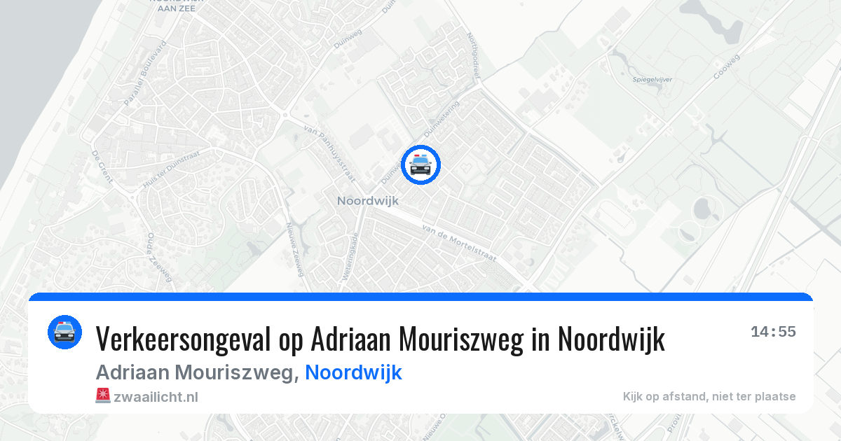 Verkeersongeval op Adriaan Mouriszweg in Noordwijk — 22 jun 2026