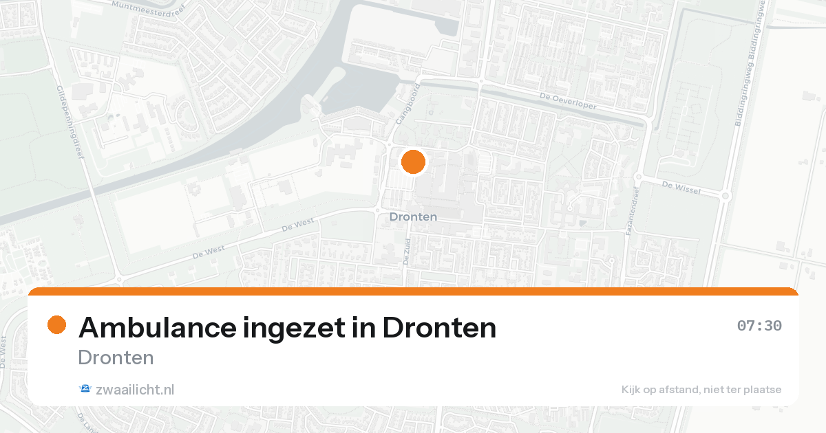 Ambulance ingezet in Dronten — 8 feb 2026