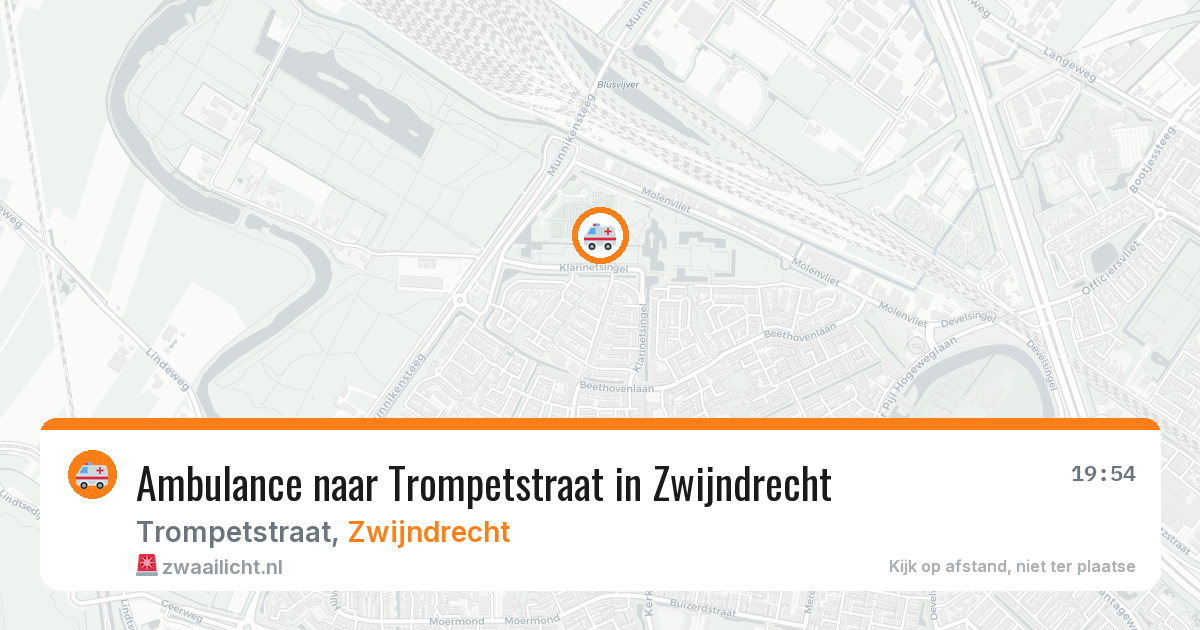 Ambulance naar Trompetstraat in Zwijndrecht — 23 jun 2026