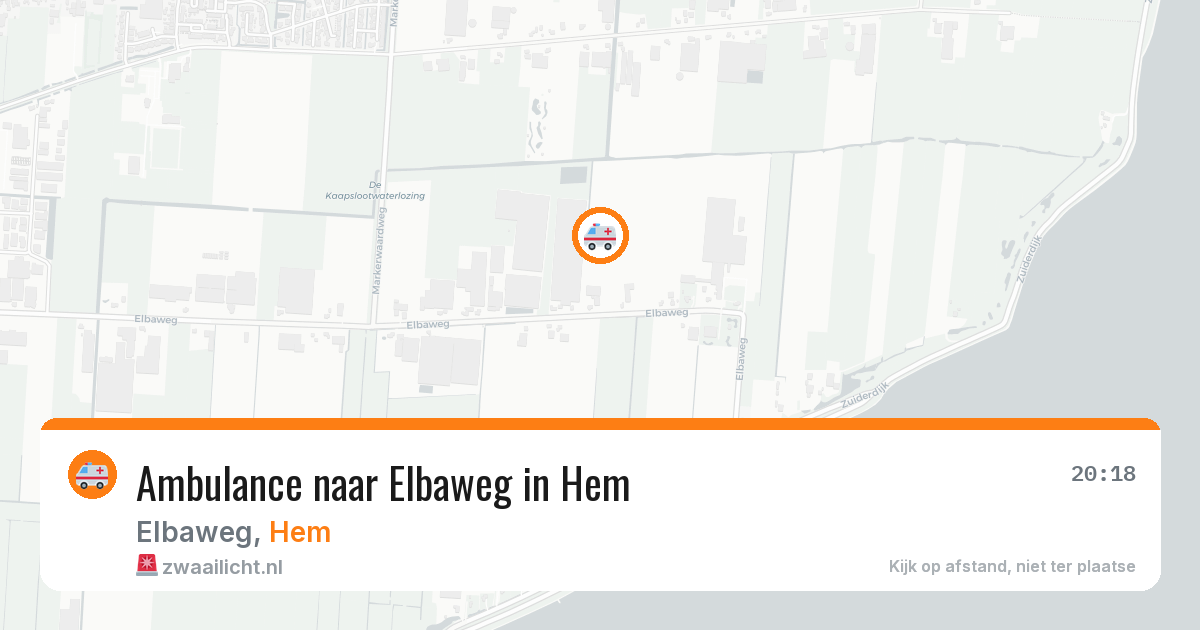 Ambulance naar Elbaweg in Hem — 26 mrt 2026