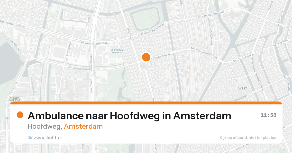 Ambulance naar Hoofdweg in Amsterdam — 17 aug 2026