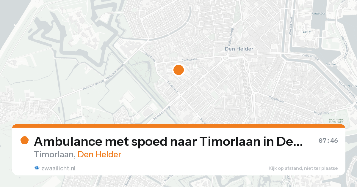 Ambulance met spoed naar Timorlaan in Den Helder — 8 feb 2026