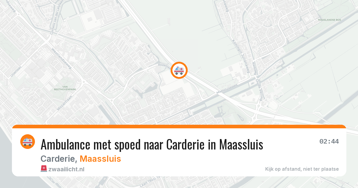 Ambulance met spoed naar Carderie in Maassluis — 21 jun 2026