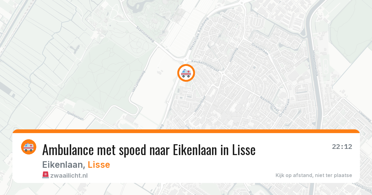 Ambulance met spoed naar Eikenlaan in Lisse — 3 jul 2026