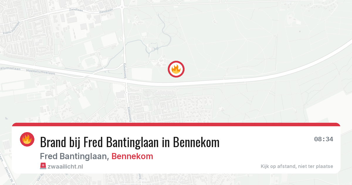 Brand bij Fred Bantinglaan in Bennekom — 28 jun 2026