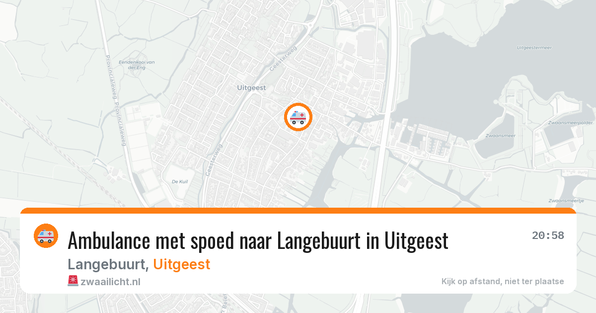Ambulance met spoed naar Langebuurt in Uitgeest — 16 jan 2026