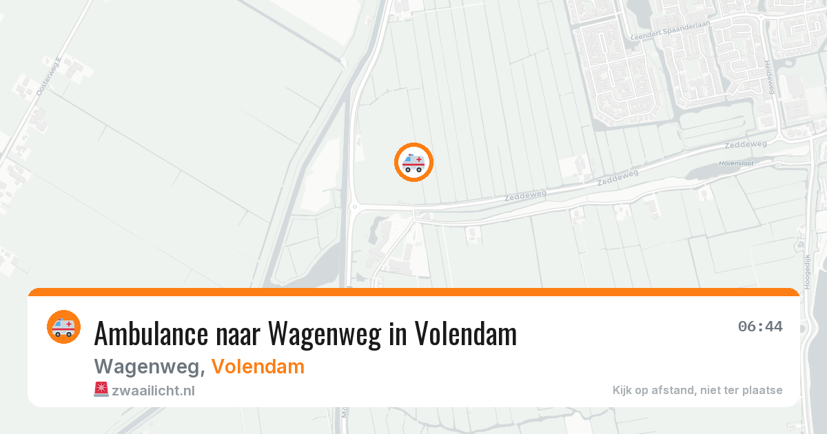 Ambulance naar Wagenweg in Volendam — 20 jul 2026