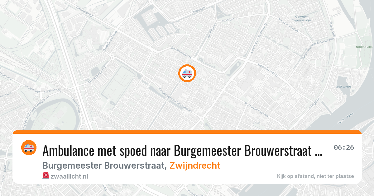 Ambulance met spoed naar Burgemeester Brouwerstraat in Zwijndrecht — 15 apr 2026