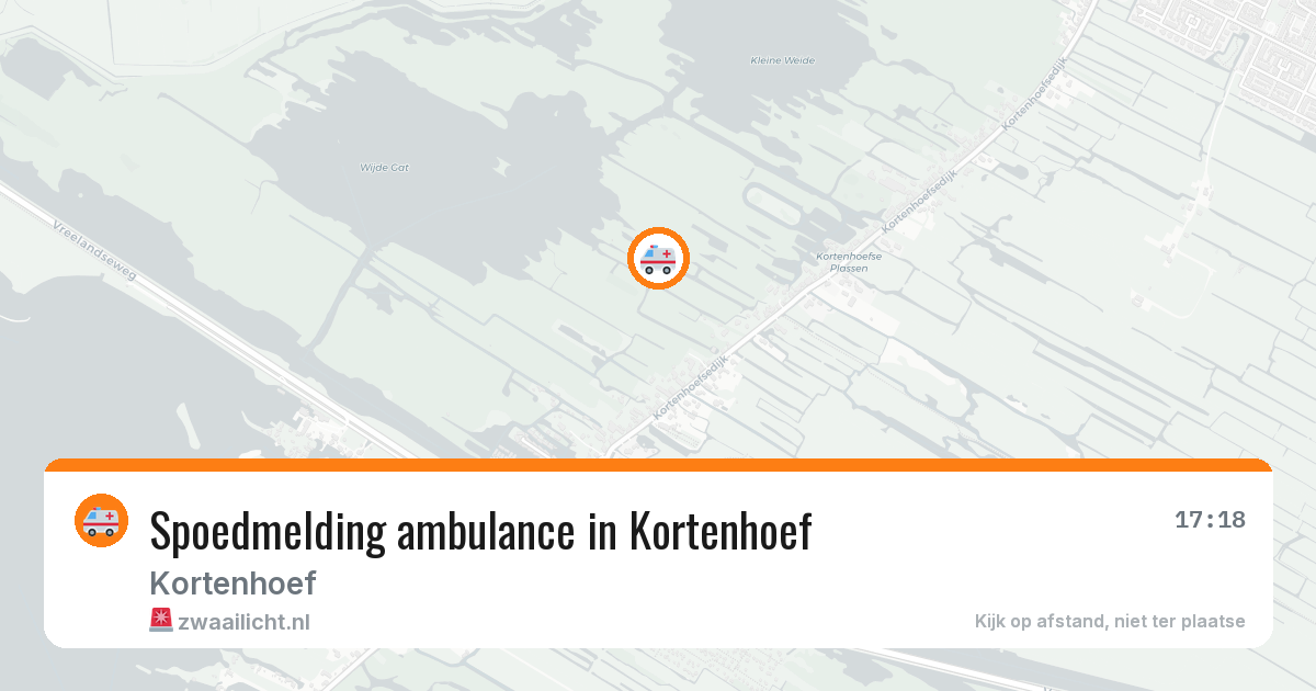 Spoedmelding ambulance in Kortenhoef — 12 aug 2026