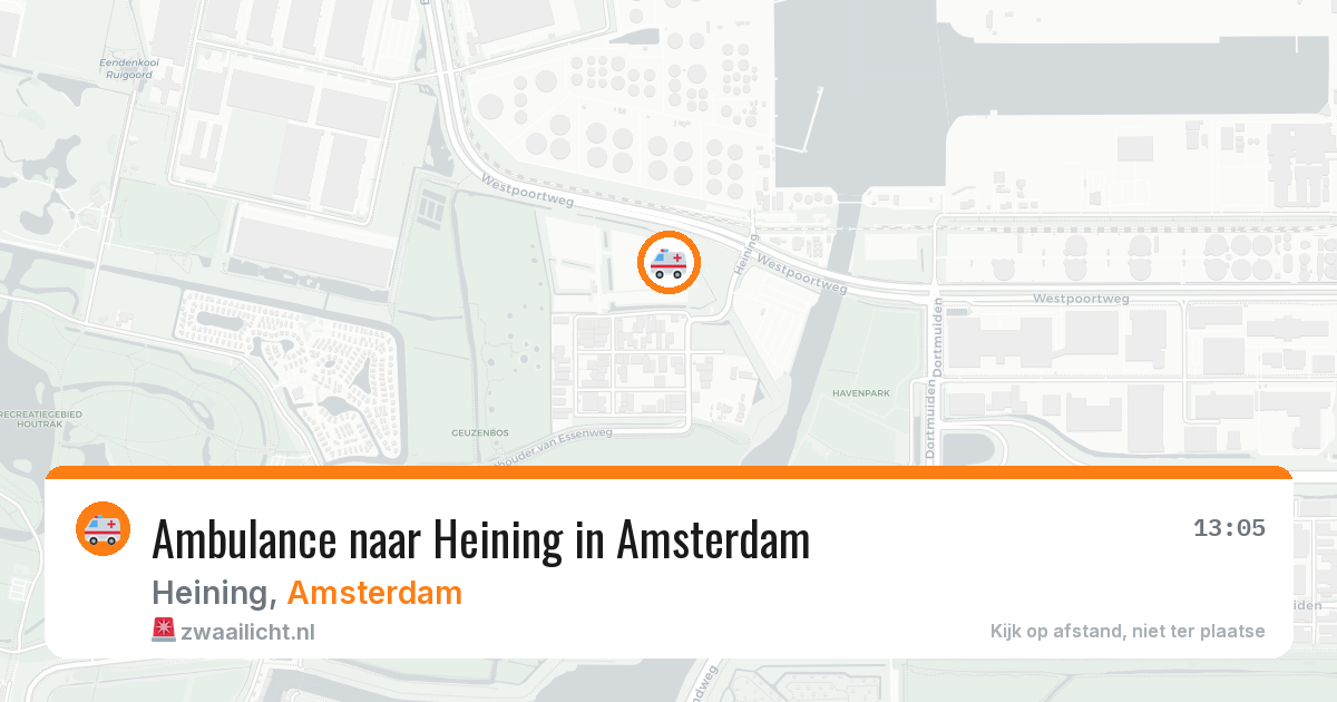 Ambulance naar Heining in Amsterdam — 12 aug 2026