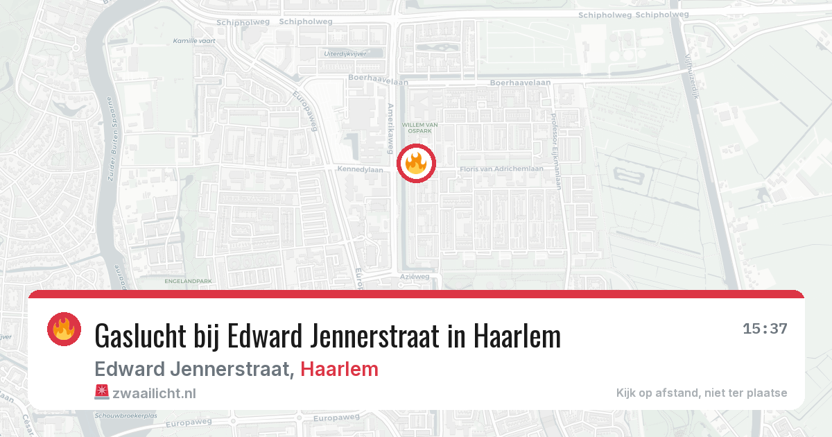 Gaslucht bij Edward Jennerstraat in Haarlem — 1 feb 2026