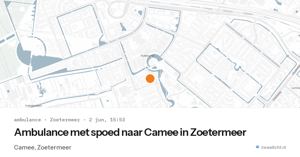 Ambulance met spoed naar Camee in Zoetermeer — 2 jun 2026