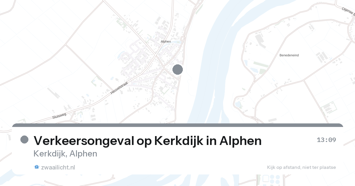Verkeersongeval op Kerkdijk in Alphen — 10 jul 2026