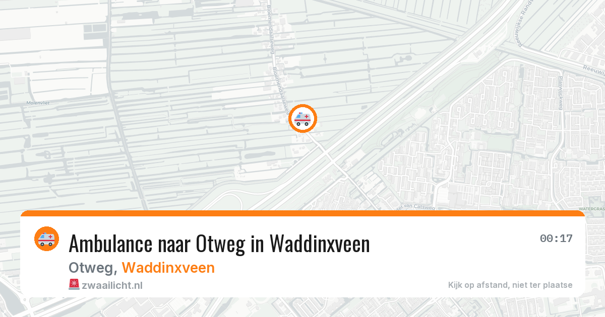 Ambulance naar Otweg in Waddinxveen — 3 aug 2026