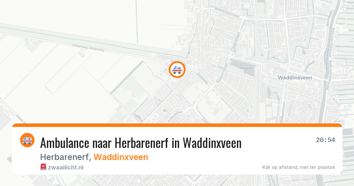 Ambulance naar Herbarenerf in Waddinxveen — 19 jun 2026