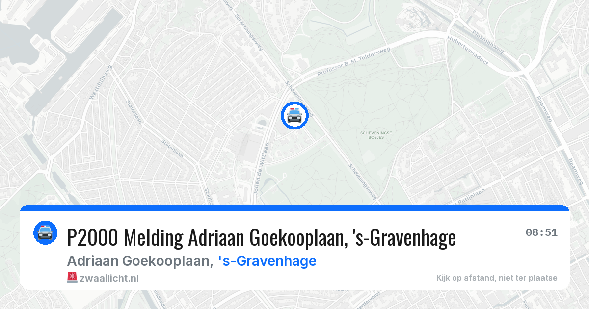 P2000 Melding Adriaan Goekooplaan, 's-Gravenhage — 17 jul 2026