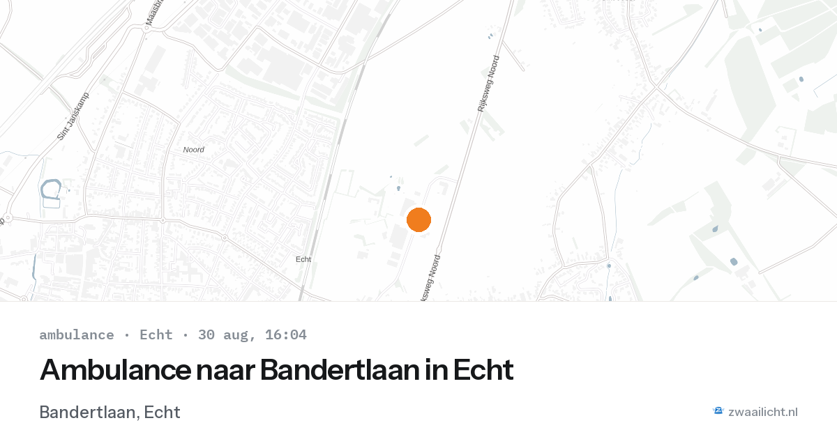 Ambulance naar Bandertlaan in Echt — 30 aug 2026