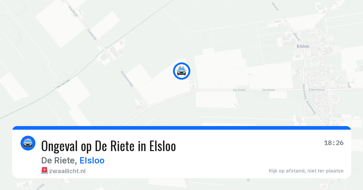 Ongeval op De Riete in Elsloo — 13 aug 2026
