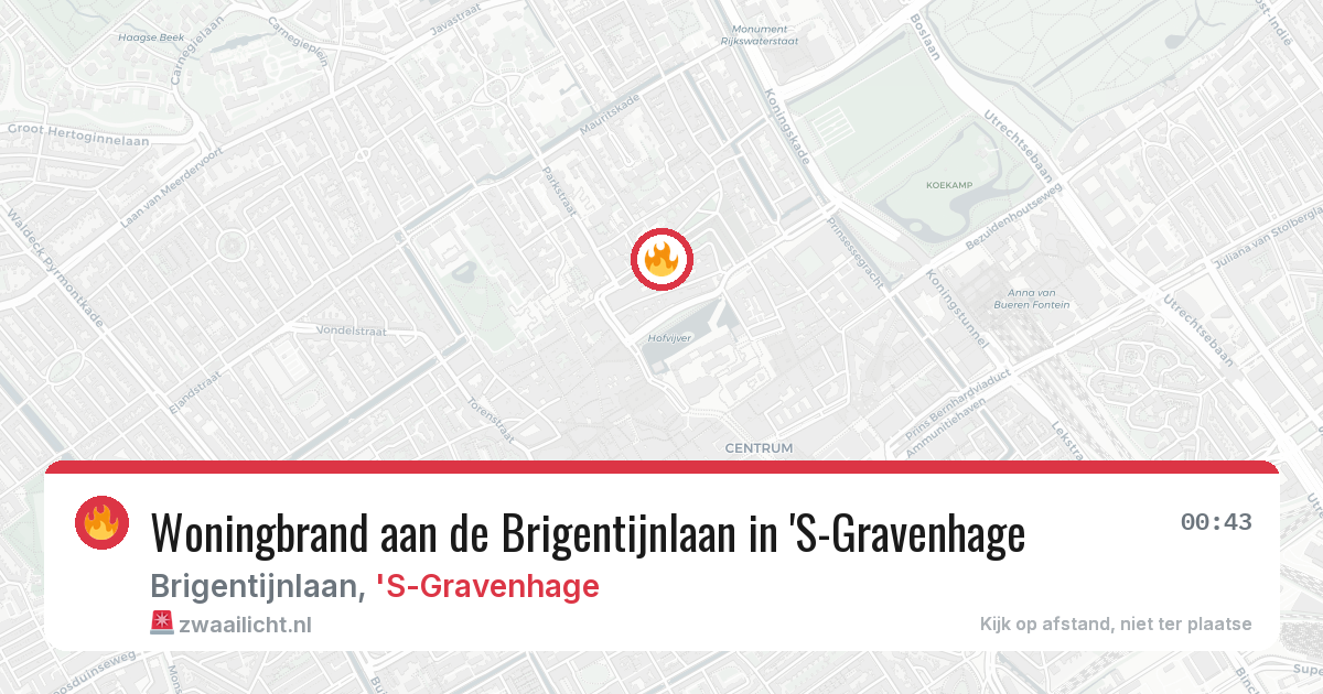 Woningbrand aan de Brigentijnlaan in 'S-Gravenhage — 18 jun 2026