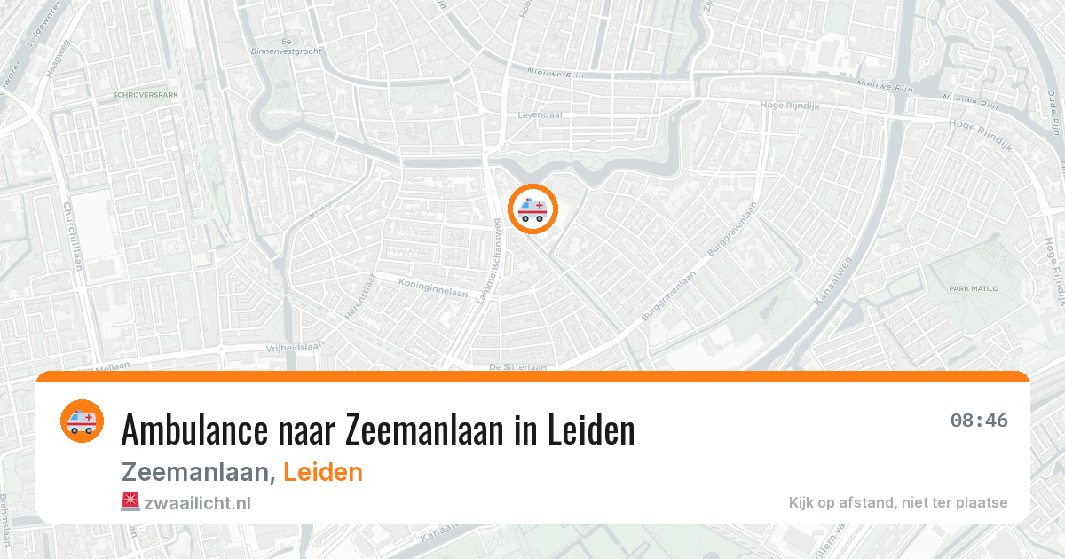 Ambulance naar Zeemanlaan in Leiden — 21 jul 2026