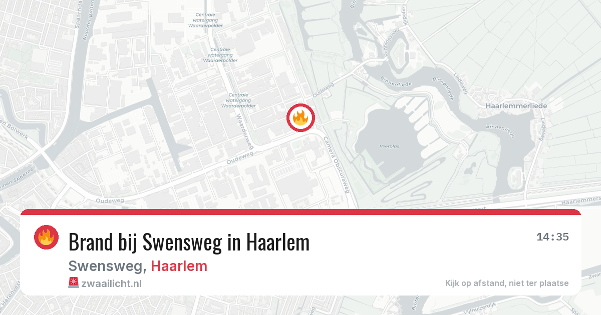 Brand bij Swensweg in Haarlem — 27 jul 2026