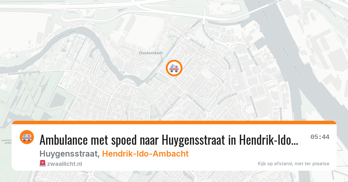 Ambulance met spoed naar Huygensstraat in Hendrik-Ido-Ambacht — 29 jan 2026