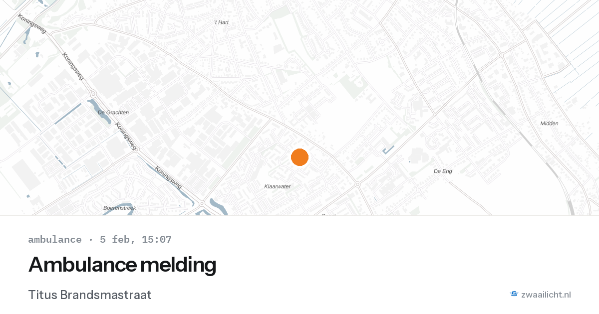 Ambulance melding — 5 feb 2026