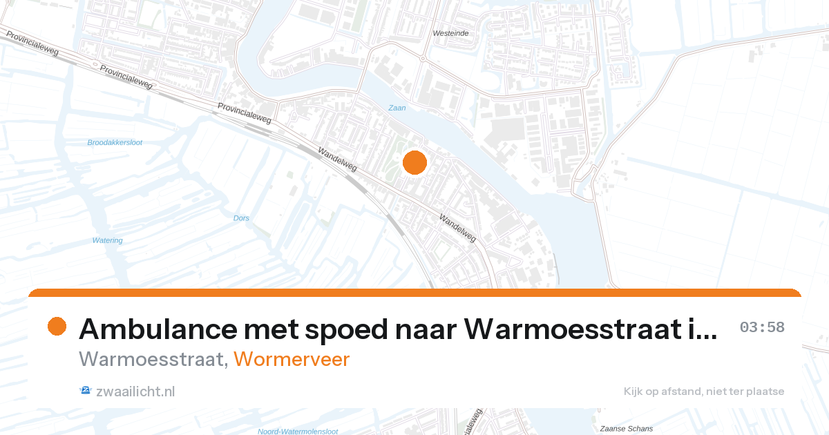 Ambulance met spoed naar Warmoesstraat in Wormerveer — 3 jun 2026