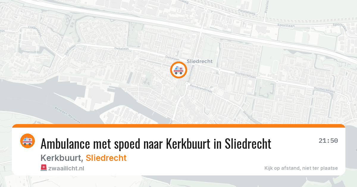 Ambulance met spoed naar Kerkbuurt in Sliedrecht — 11 aug 2026