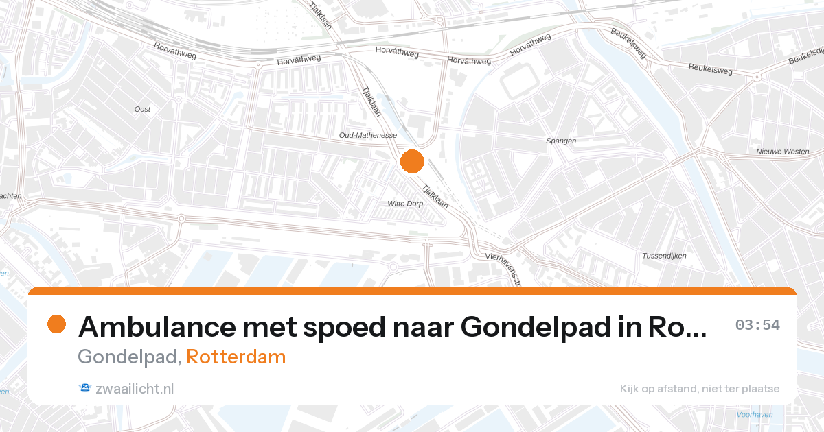 Ambulance met spoed naar Gondelpad in Rotterdam — 28 aug 2026