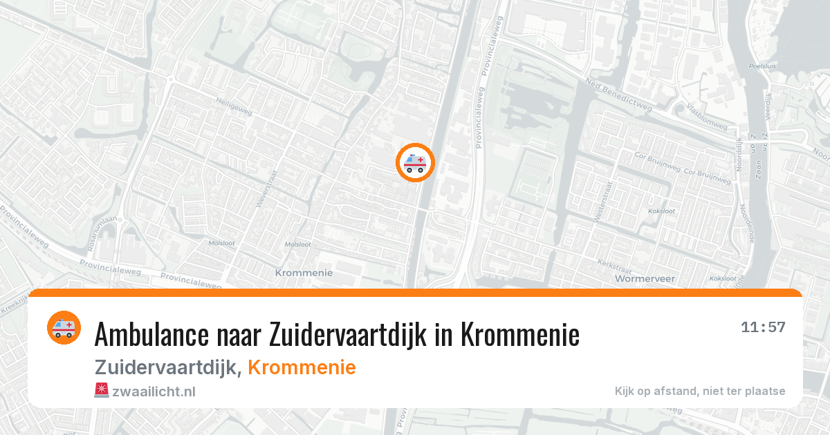 Ambulance naar Zuidervaartdijk in Krommenie — 11 jul 2026