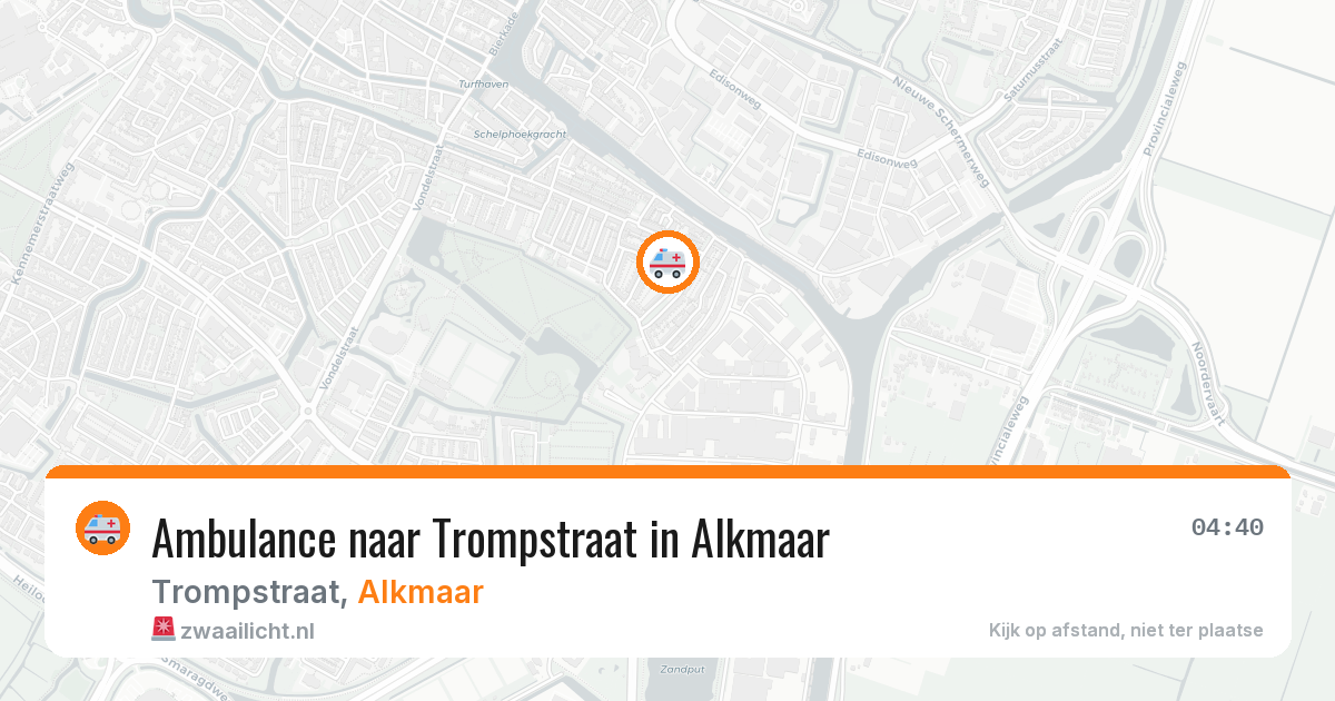 Ambulance naar Trompstraat in Alkmaar — 12 jul 2026