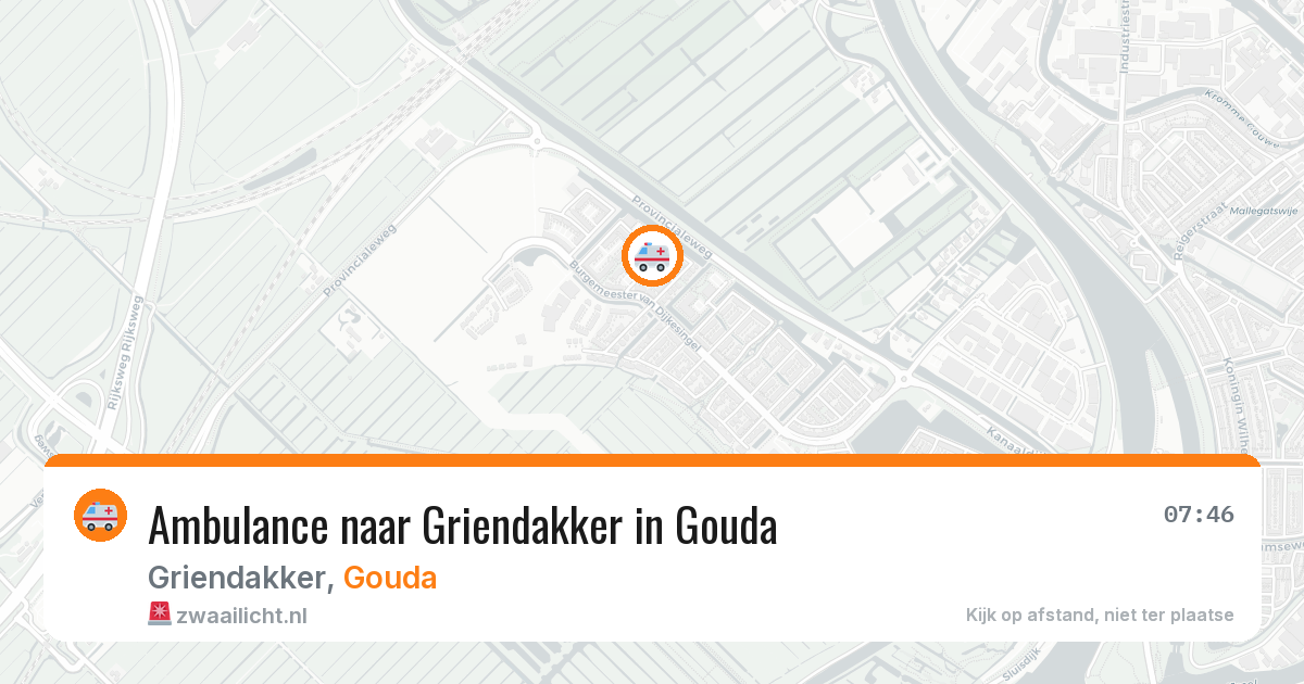 Ambulance naar Griendakker in Gouda — 22 mei 2026