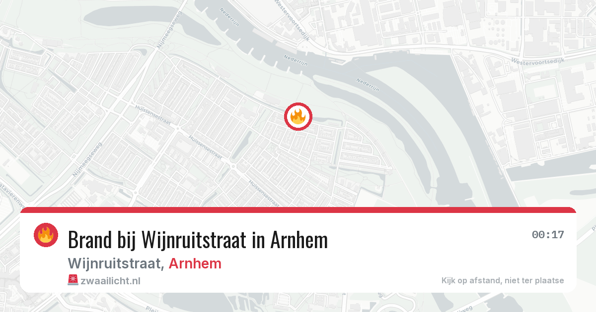 Brand bij Wijnruitstraat in Arnhem — 2 aug 2026