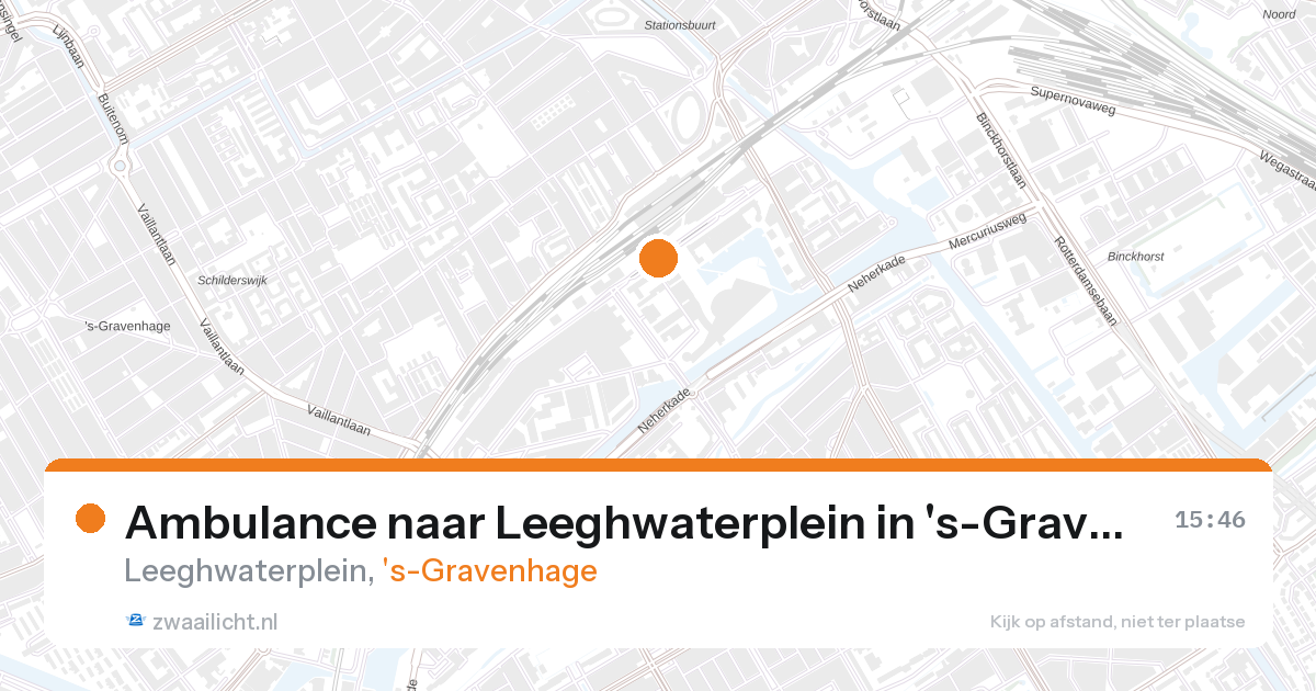 Ambulance naar Leeghwaterplein in 's-Gravenhage — 28 aug 2026