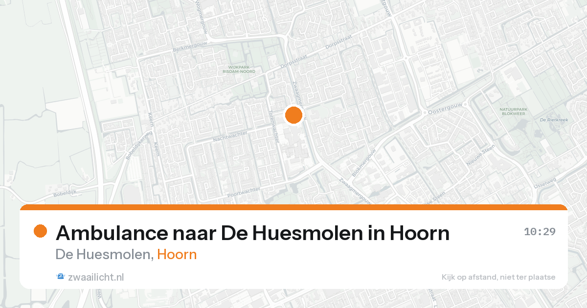 Ambulance naar De Huesmolen in Hoorn — 15 aug 2026