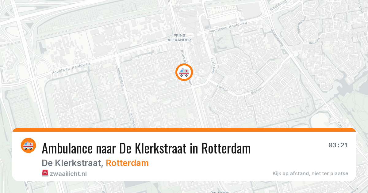 Ambulance naar De Klerkstraat in Rotterdam — 6 apr 2026