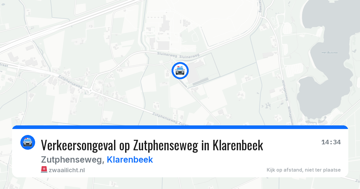 Verkeersongeval op Zutphenseweg in Klarenbeek — 11 mrt 2026