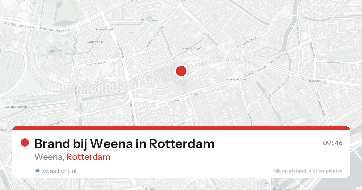 Brand bij Weena in Rotterdam — 26 aug 2026