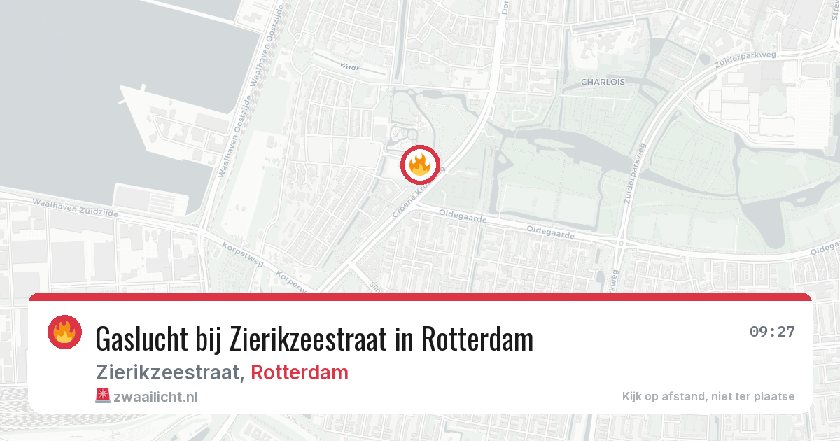 Gaslucht bij Zierikzeestraat in Rotterdam — 30 jan 2026
