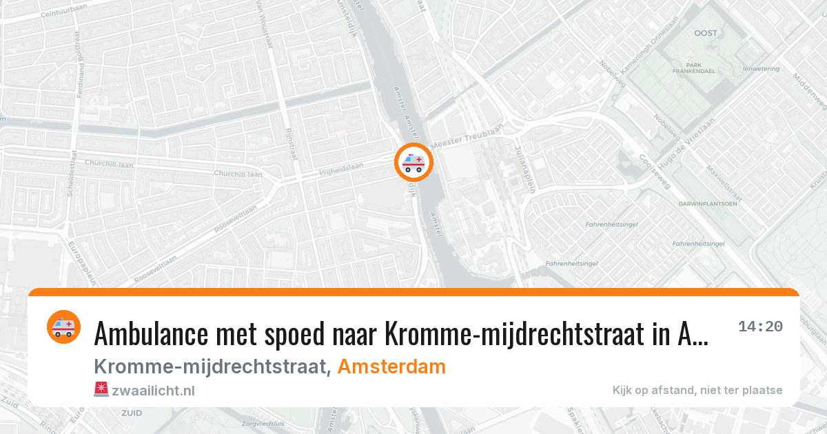 Ambulance met spoed naar Kromme-mijdrechtstraat in Amsterdam — 24 jun 2026