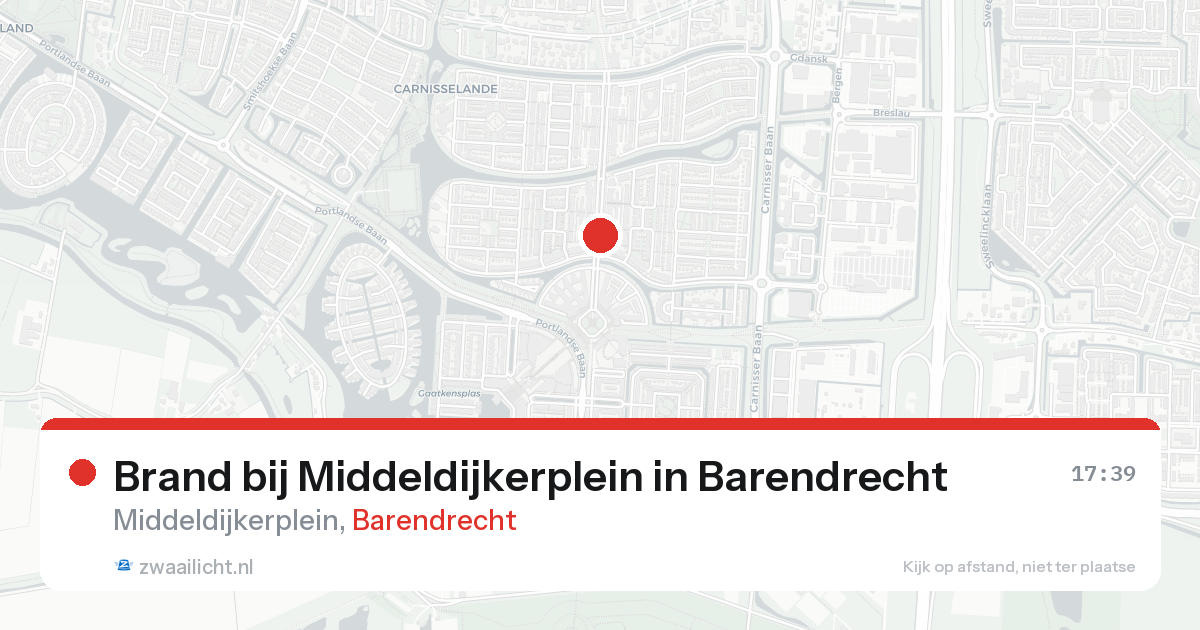 Brand bij Middeldijkerplein in Barendrecht — 21 aug 2026