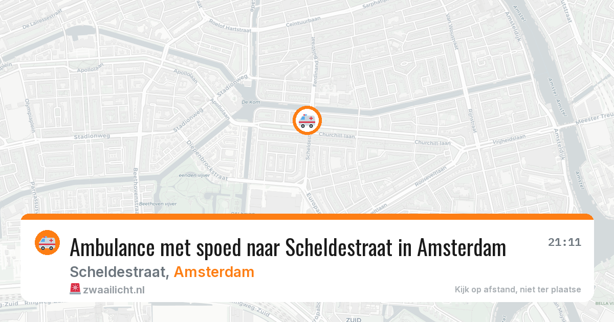Ambulance met spoed naar Scheldestraat in Amsterdam — 26 jun 2026